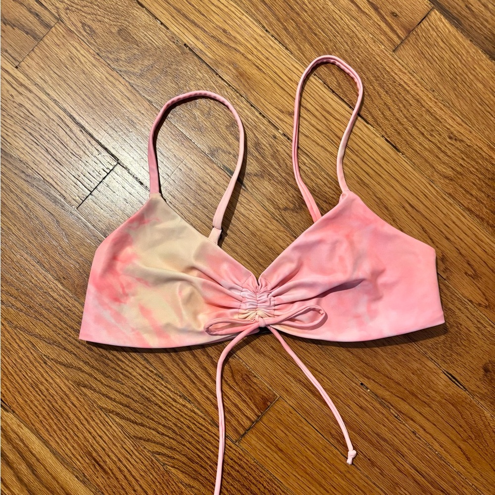 Pink Tie-Dye Bikini Top